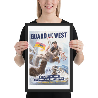 Pacific States Poster - Guard The West - Framed