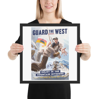 Pacific States Poster - Guard The West - Framed