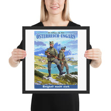 Load image into Gallery viewer, Austria-Hungary Propaganda Poster - Immer Vereint (Framed)