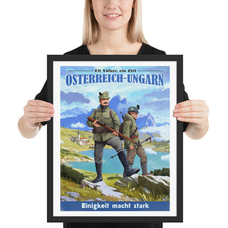 Austria-Hungary Propaganda Poster - Immer Vereint (Framed)