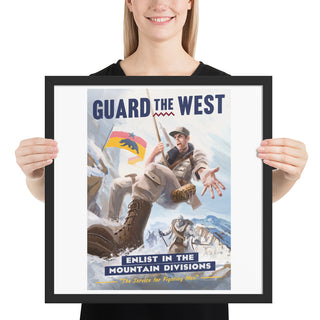 Pacific States Poster - Guard The West - Framed