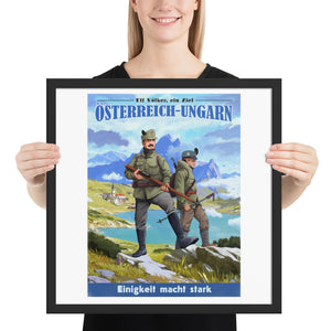 Austria-Hungary Propaganda Poster - Immer Vereint (Framed)