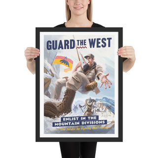 Pacific States Poster - Guard The West - Framed