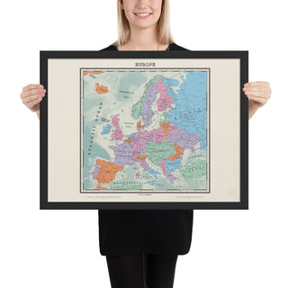 Ruskie Business Europe Map 2022 - Framed