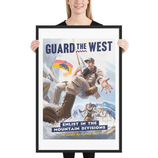 Pacific States Poster - Guard The West - Framed