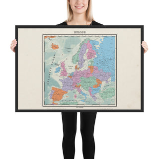 Ruskie Business Europe Map 2022 - Framed