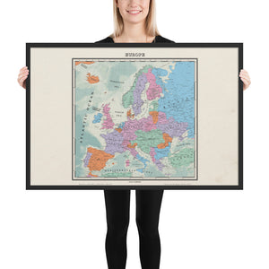 Ruskie Business Europe Map 2022 - Framed