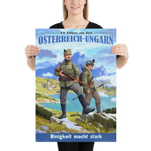 Load image into Gallery viewer, Austria-Hungary Propaganda Poster - Immer Vereint