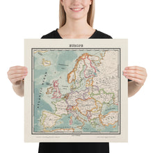 Load image into Gallery viewer, Ruskie Business Europe Map 2022 - Poster (Old Atlas Style)