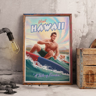 Hawaii Propaganda Poster - Framed - A Taste of Freedom