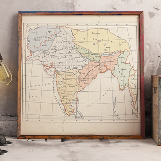 Milites Maps - India - Framed