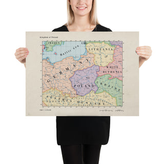 Ruskie Business Maps - Kingdom Of Poland - Poster