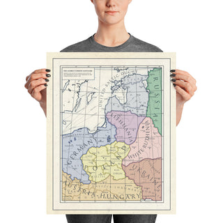 Milites Maps - German Eastern Border - Client States - Poster