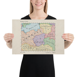 Ruskie Business Maps - Kingdom Of Poland - Poster