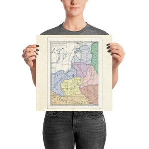 Milites Maps - German Eastern Border - Client States - Poster