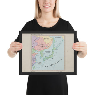 Ruskie Business Maps - the Japanese Empire and Co-Prosperity Sphere - Framed