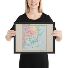 Load image into Gallery viewer, Ruskie Business Maps - the Japanese Empire and Co-Prosperity Sphere - Framed