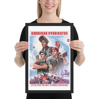 CSA Poster - American Syndicates - Propaganda Poster - World Revolution (Framed)