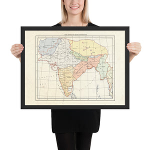 Milites Maps - India - Framed
