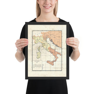 Milites Maps - Pre-Rework Italy - Framed