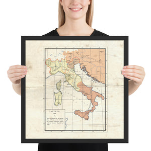 Milites Maps - Pre-Rework Italy - Framed