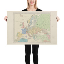 Load image into Gallery viewer, Ruskie Business Europe Map 2021 - Poster (Old Atlas Style)