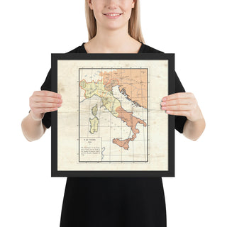 Milites Maps - Pre-Rework Italy - Framed