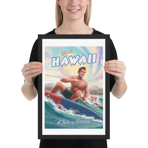 Hawaii Propaganda Poster - Framed - A Taste of Freedom