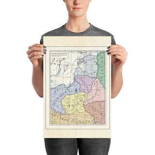 Milites Maps - German Eastern Border - Client States - Poster