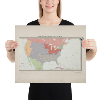 Aidan Maps - the Second American Civil War - Poster