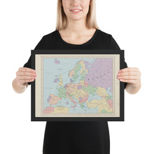 Load image into Gallery viewer, Ruskie Business Europe Map - Framed (Ruskie Style)