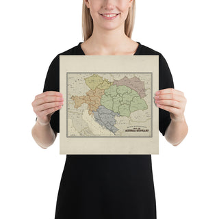 Ruskie Business - Austria-Hungary map - Poster