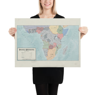 Aidan Maps - Mittelafrika Map - Poster