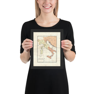 Milites Maps - Pre-Rework Italy - Framed