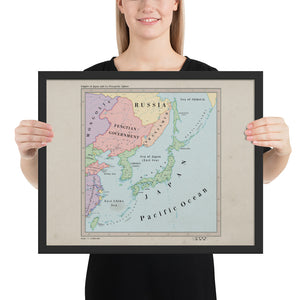 Ruskie Business Maps - the Japanese Empire and Co-Prosperity Sphere - Framed