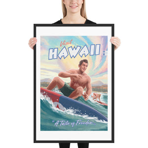Hawaii Propaganda Poster - Framed - A Taste of Freedom