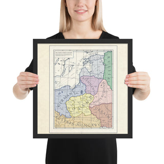 Milites Maps - German Eastern Border - Client States - Framed