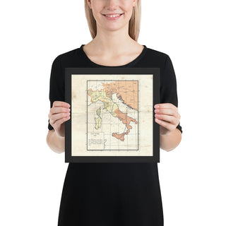 Milites Maps - Pre-Rework Italy - Framed