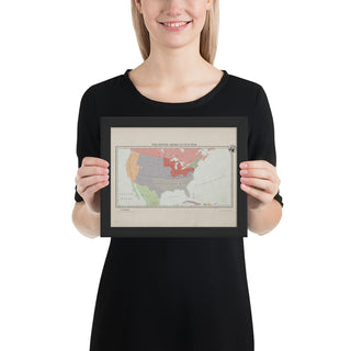 Aidan Maps - The Second American Civil War - Framed