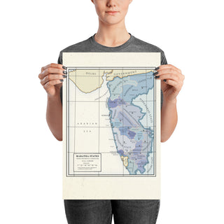 Milites Maps - Maratha States - Poster