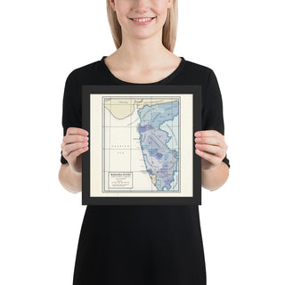 Milites Maps - Maratha States - Framed