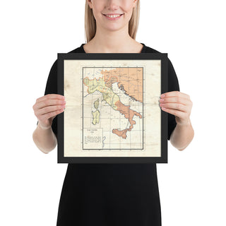 Milites Maps - Pre-Rework Italy - Framed