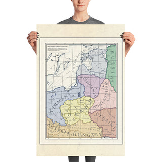 Milites Maps - German Eastern Border - Client States - Poster