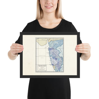 Milites Maps - Maratha States - Framed