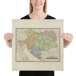 Ruskie Business - Austria-Hungary map - Poster