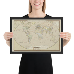 Ruskie Business - Kaiserreich World Map - Framed
