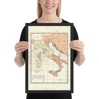 Milites Maps - Pre-Rework Italy - Framed