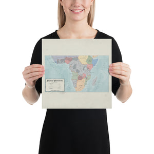 Aidan Maps - Mittelafrika Map - Poster