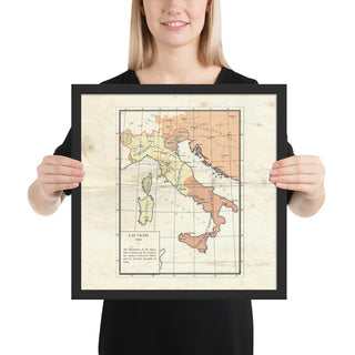 Milites Maps - Pre-Rework Italy - Framed