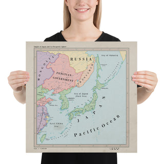 Ruskie Business Maps - The Japanese Empire and Co-Prosperity Sphere- Poster